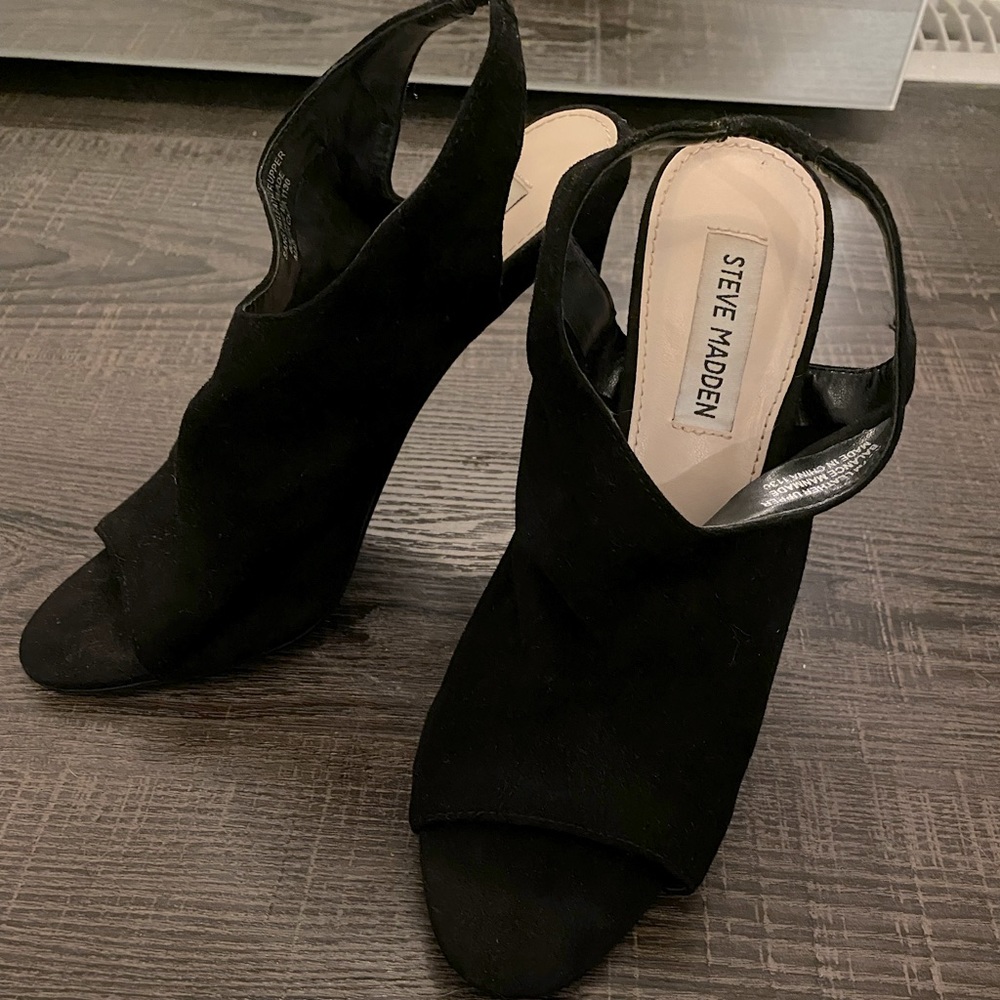 STEVE MADDEN black suede heels 👠